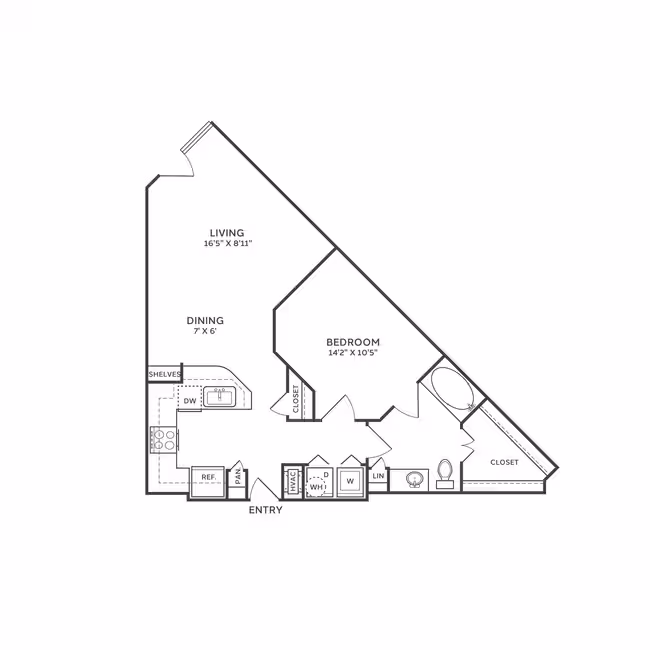 0 Bedroom 1 Bath 3409 floor plan